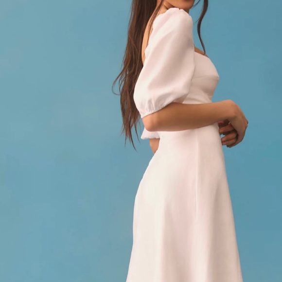 Reformation Belgium Linen Dress White - Picture 4 of 4